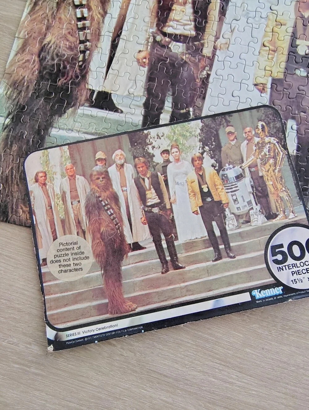 TWO Vintage Kenner Star Wars Jigsaw 500 Piece Puzzles from 1977 - Complete!